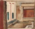 Fig. A: Interior de una casa pompeyana, por Alejo Vera; col. particular