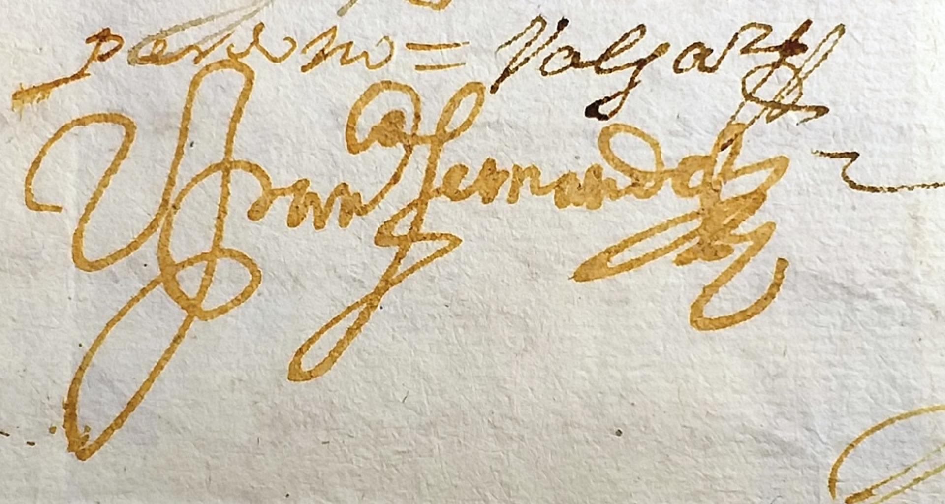 Firma manuscrita de Francico Fernández, pintor