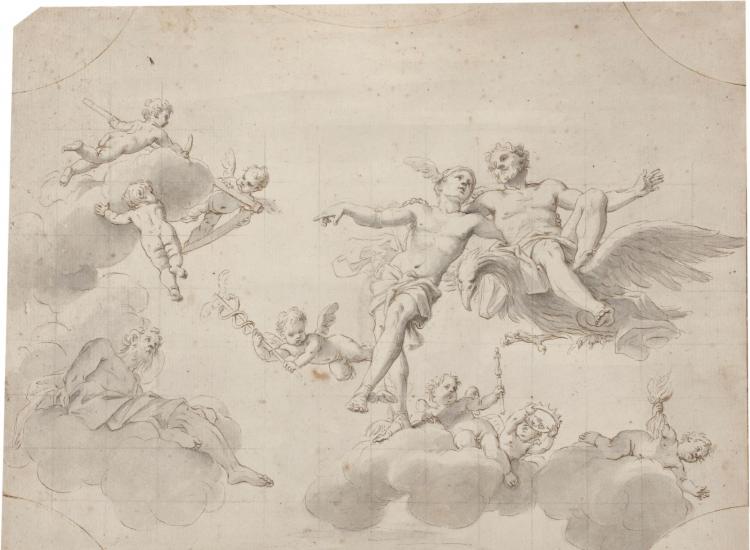 13 Júpiter, Mercurio y el Tiempo acompañados de amorcillos. © Museo Nacional del Prado