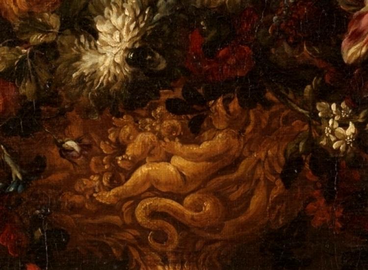 7 Florero, por Gabriel de la Corte, detalle. Madrid, Museo Nacional del Prado