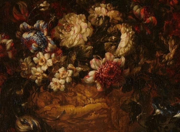 8 Florero, por Gabriel de la Corte, detalle. Madrid, Museo Nacional del Prado