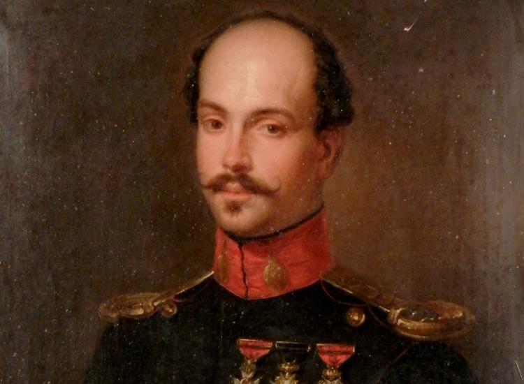 Fernando Norzagaray, por J. Gutiérrez de la Vega, detalle