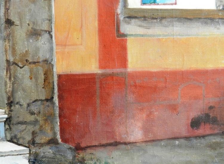 Casa romana en Pompeya, por Alejo Vera, detalle de una pared