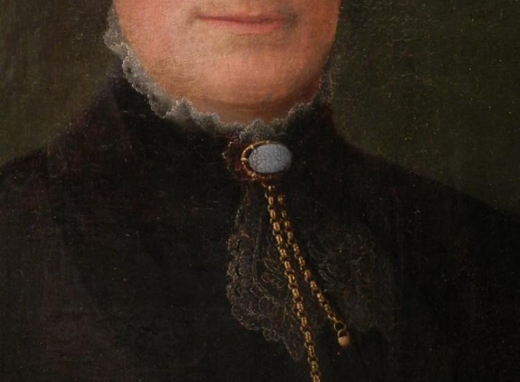 Portrait of Mrs. Georgeanna Manolt Vogell Kingsley, lace detail