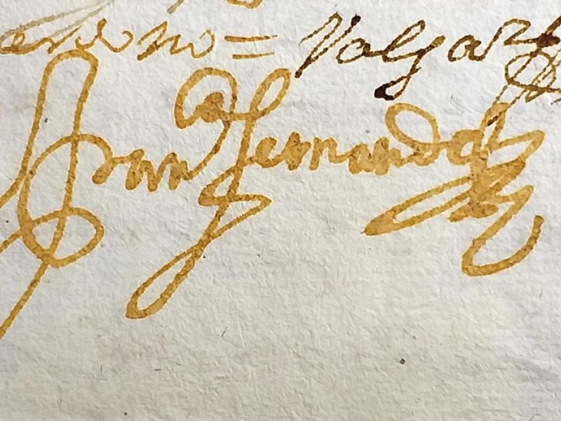 Firma manuscrita de Francico Fernández, pintor